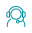 Icon of support person with headset