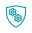 Icon of shield with two gears
